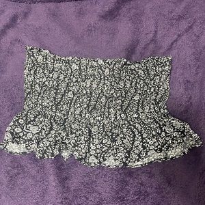 Black & White American Eagle Floral Tube Top